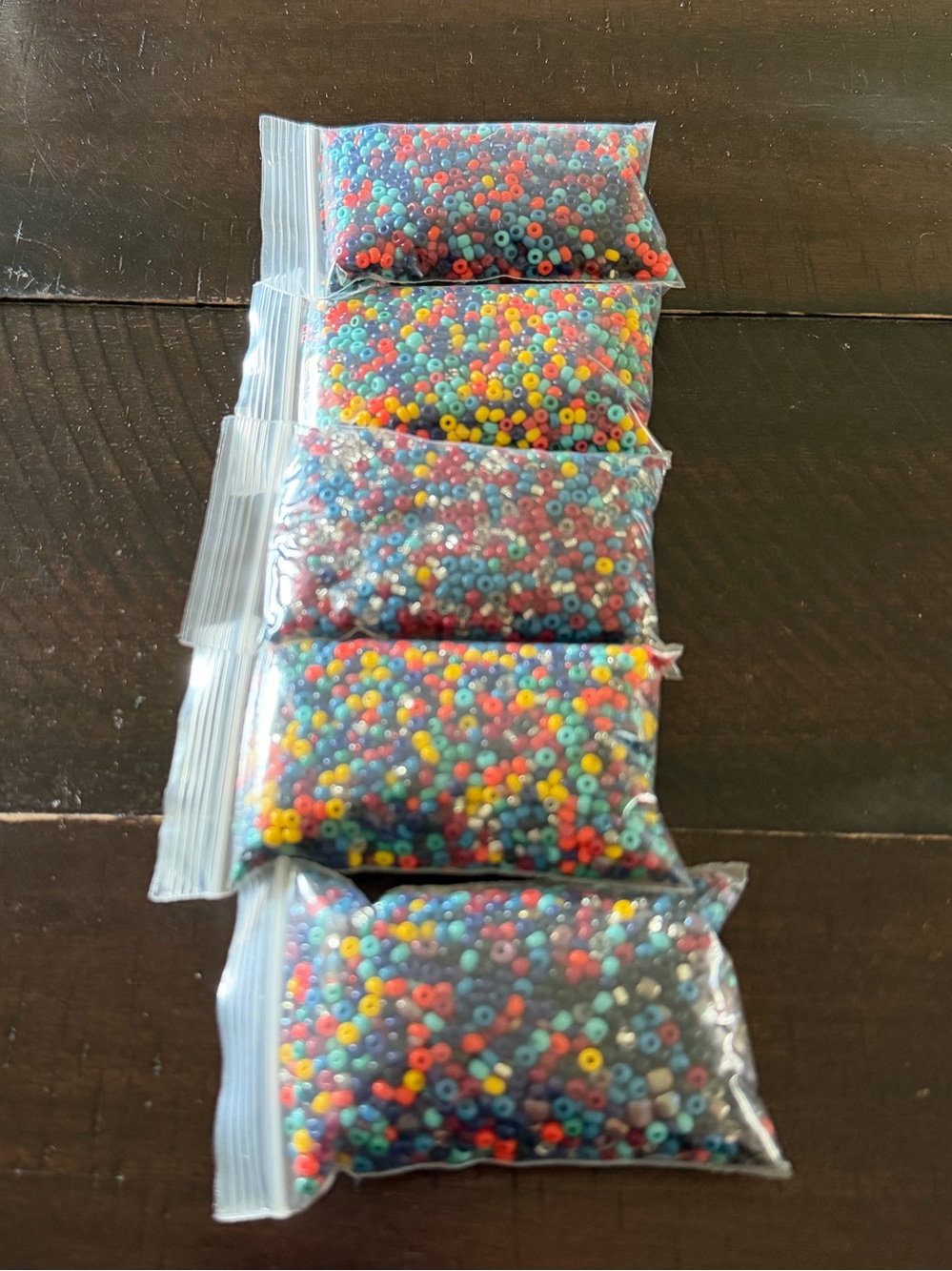 Multicolor Seed Beads Variety Pack Set Of 5